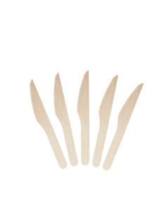 Cast Away Enviro Wooden Knives 165mm x 100 Pack x 1